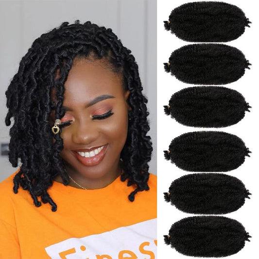 Marley Twist Hair 30 inch 3 Packs Springy Afro Marley Twist Braiding Hair Goden Brown Wrapping Hair for Soft Locs Pre Separated Kinky Twist Braiding Hair for Women