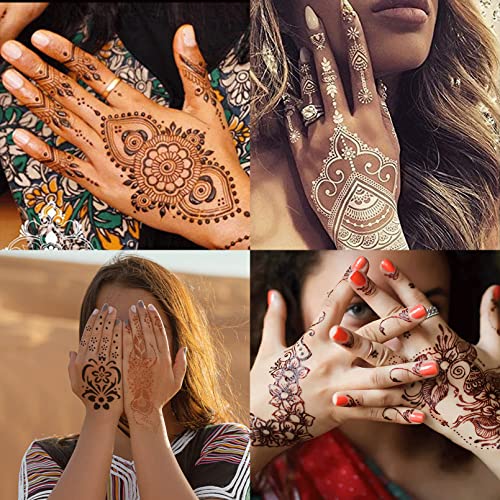 276+ Henna Tattoo Stencils, 24 Sheets, Reusable PVC