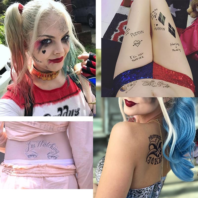 Temporary Tattoo Stickers 5 Sheets - Halloween & Cosplay