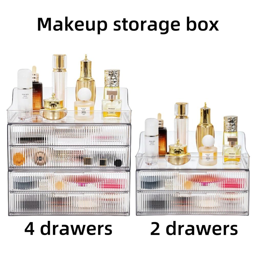 PLINJOY Makeup Organizer Countertop Large Cosmetic Display Cases Cosmetic Organizer Skin care Organizer