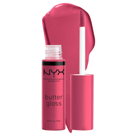 NYX PROFESSIONAL MAKEUP Butter Gloss, Non-Sticky Lip Gloss - Strawberry Cheesecake (Warm Pink)