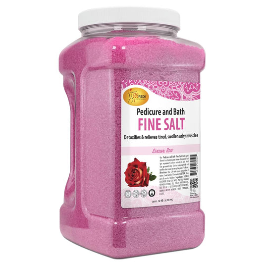 SPA REDI - Detox Foot Soak Pedicure and Bath Fine Salt, Sensual Rose, 128oz - Made with Dead Sea Salts, Argan Oil, Coconut Oil, and Essential Oil - Hydrates, Softens and Moisturizes