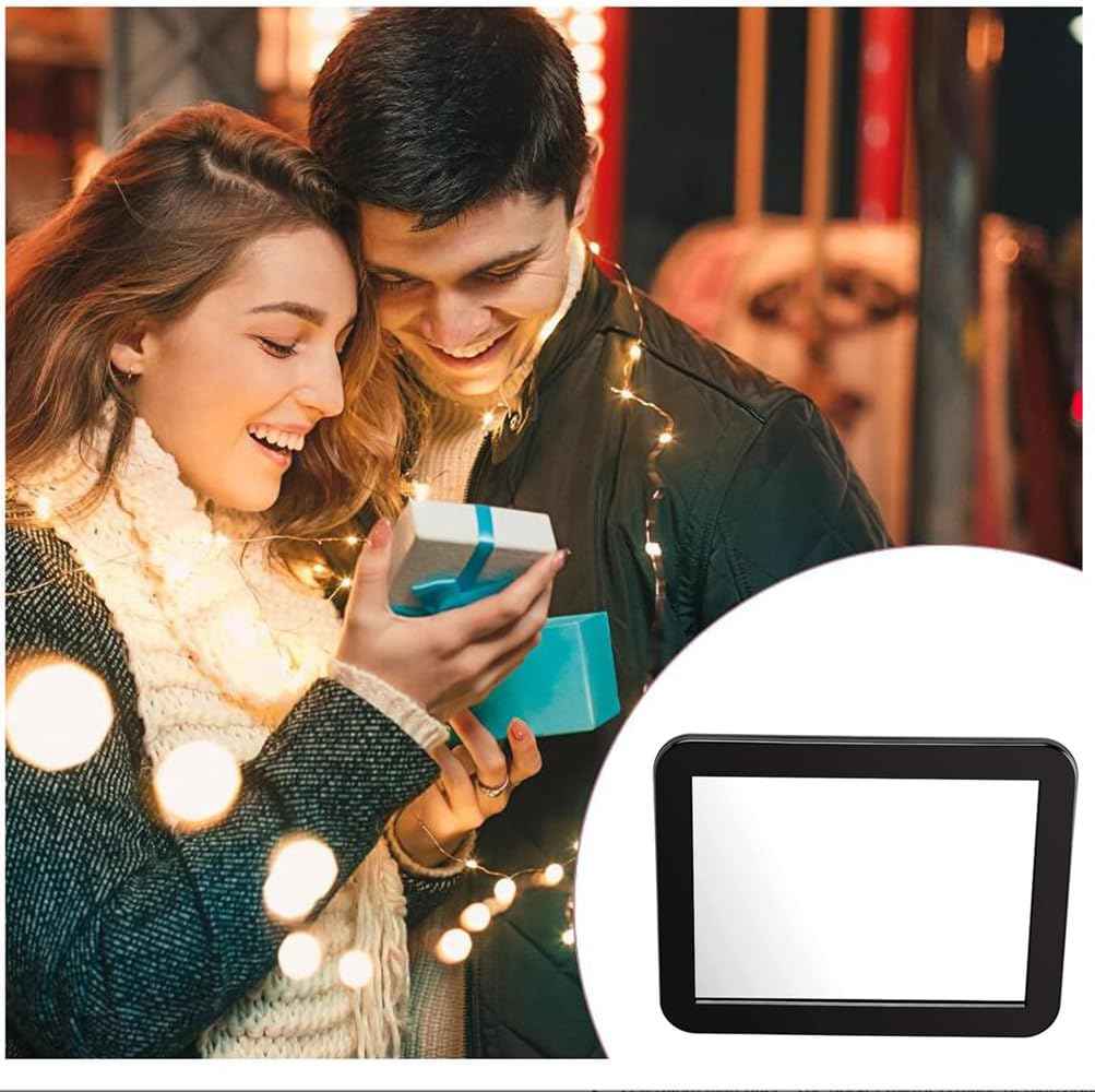 mpowtech 10 Pack Black Magnetic Locker Mirror,5" x 7" Iocker Mirror Magnetic - Small Mirrors for School Locker, Bathroom, Workshop Toolbox, Office Cabinet,Easy Install