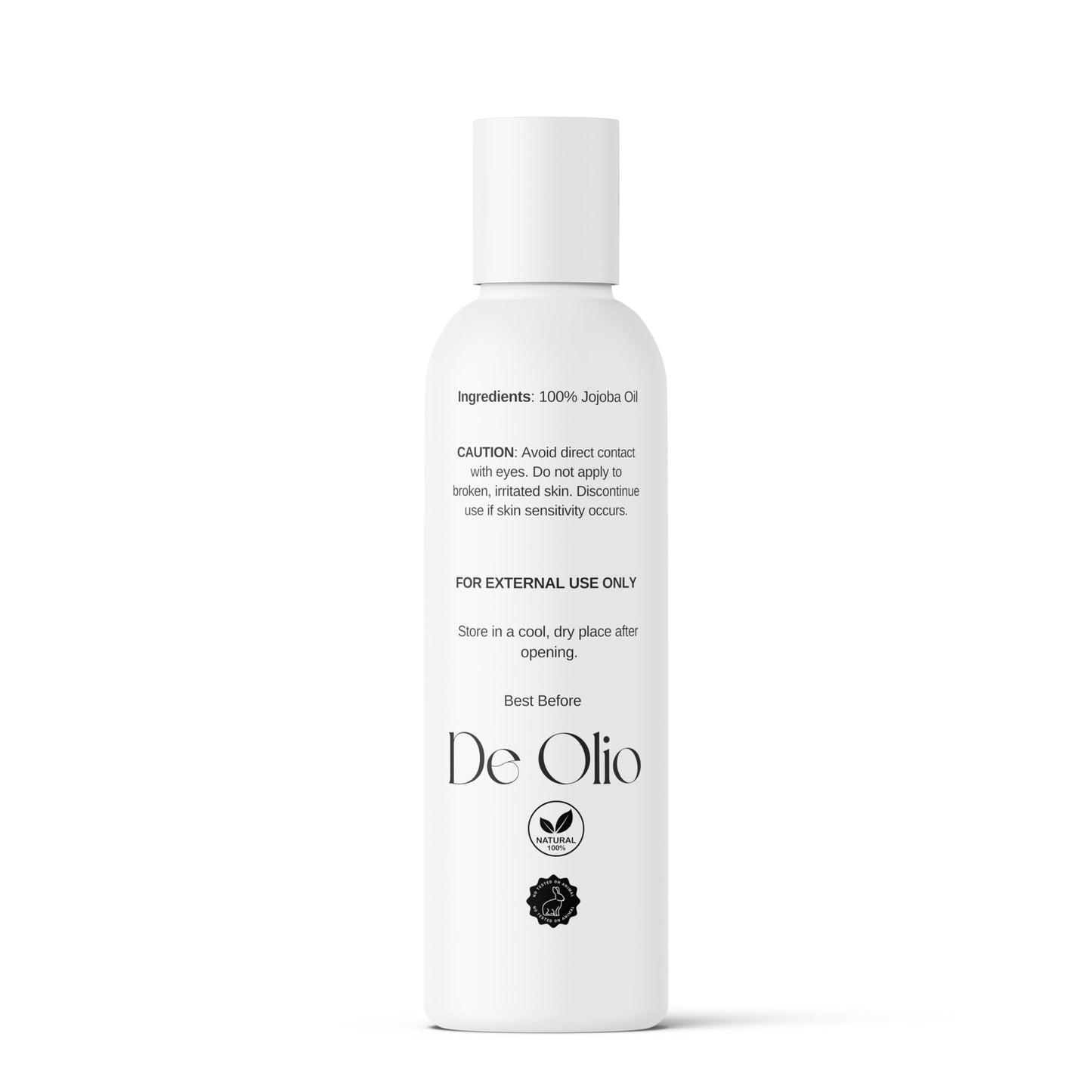 De Olio | Golden Jojoba Oil | 100% Pure & Natural | Face, Hair and Body | Cold Pressed | Soap Making & Massage | Carrier Oils | 4fl. oz. (118 mL)