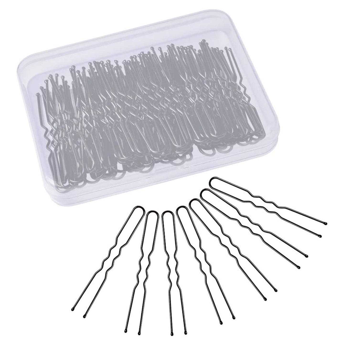 Hair Pins for Women, IKOCO 2.75 inch Hair Pins for Buns Black U Shaped Hair Pins with Storage Box