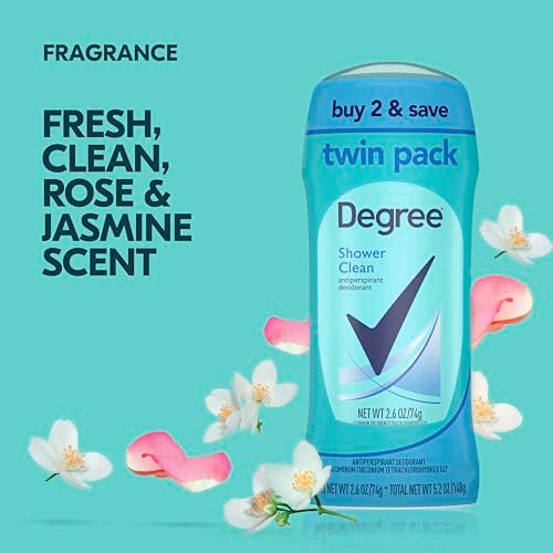 Shower Clean Antiperspirant Deodorant for Women - 48-Hour Protection Twin Pack