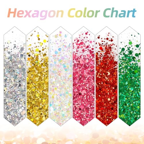 CCbeauty 6 Pack Holographic Glitter Sticks for Face, Body & Eyes