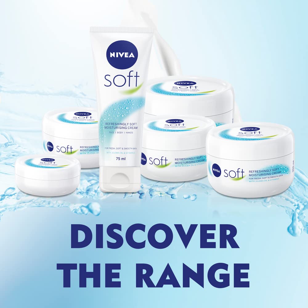 NIVEA Soft Refreshingly Soft Moisturizing Cream,, 6 Fl Ounce ()