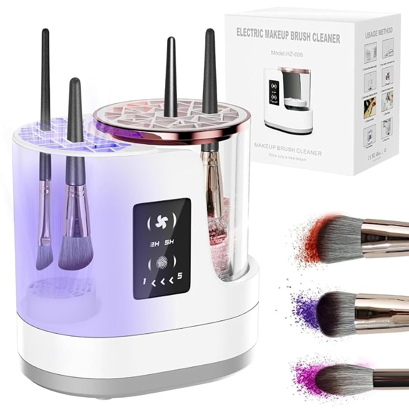 Electric Makeup Brush Cleaner & Dryer - 3-in-1 Tool for All Brushes