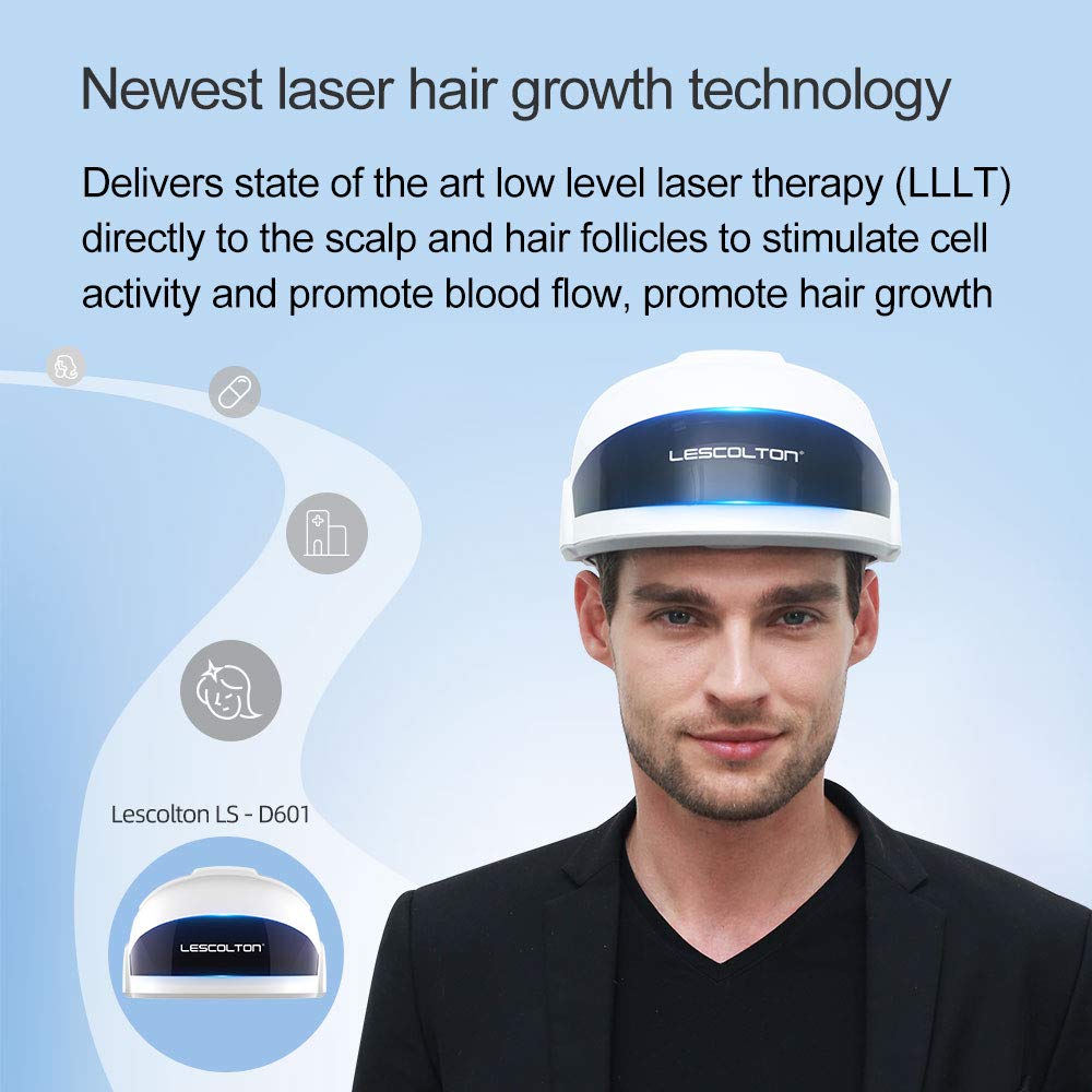 LESCOLTON Essential Hair Growth System, FDA Cleared, Hair Regrowth Laser Cap Treatment Device For Men & Women Thinning Hair, Red Light Therapy