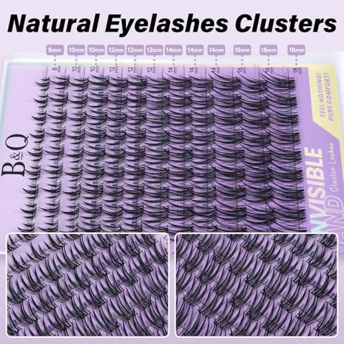 B&Qaugen Lash Clusters Kit - 108pc Wispy Natural Eyelash Extensions