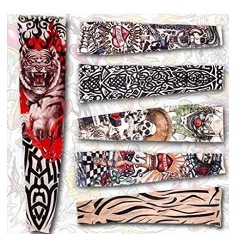 20pcs Set Fake Temporary Tattoo Sleeves Body Art Arm Stockings Accessories - Designs Tribal,Dragon,Skull,and Etc.