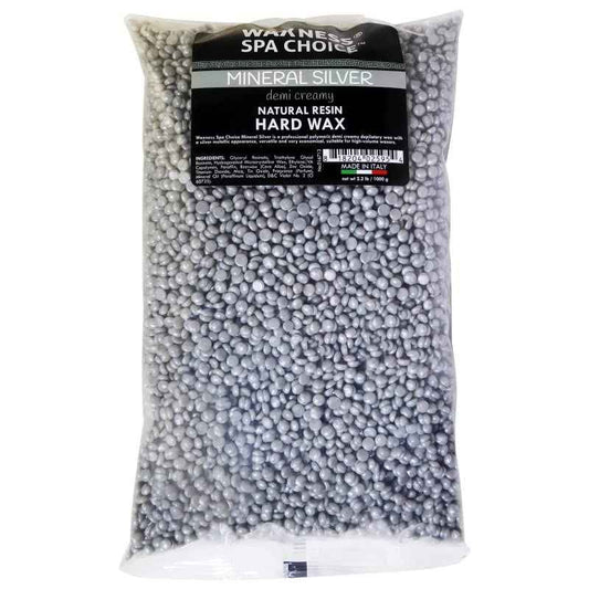 Waxness Spa Choice Mineral SIlver Demi Creamy Hard Wax Beads 2.2 lb / 1 kg