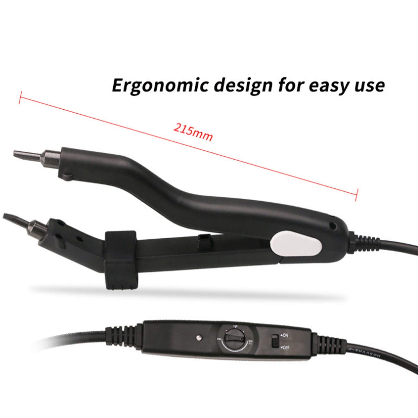 Heat Hair Connector Adjustable Temperature Heating Tip Hair Extension Iron, Fusion Hair Extension Iron Keratin Bonding Tools