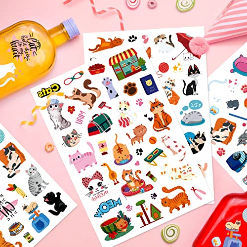 Cute Cat Temporary Tattoos for Kids - 20 Sheets