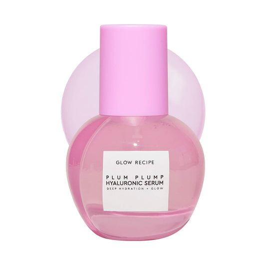Glow Recipe Plum Plumping & Hydrating Hyaluronic Acid Korean Skin Care Serum - Antioxidant Anti Aging Face Serum + Vitamin B5 for Lasting Skin Barrier Repair & Firming Lines & Wrinkles - Vegan, 30ml