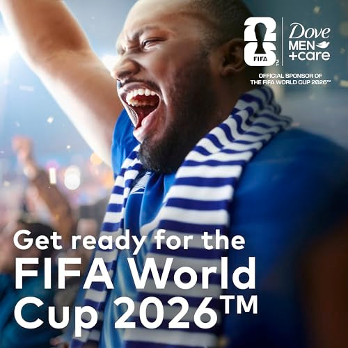 DOVE MEN + CARE Limited Edition FIFA Body Wash & Deodorant Regimen Pack 2 Count All Star Comfort for Men for Hydrated Soft Skin & Odor Protection
