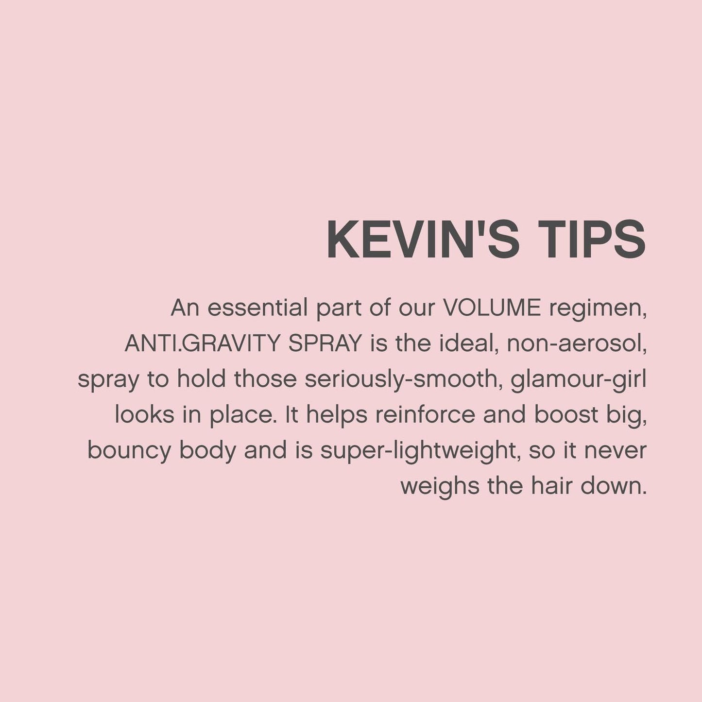 KEVIN.MURPHY ANTI.GRAVITY.SPRAY - Hair Spray for Volume & Shine - For All Hair Types - Non-Aerosol - Weightless Hair Care - 150 mL / 5.1 fl oz