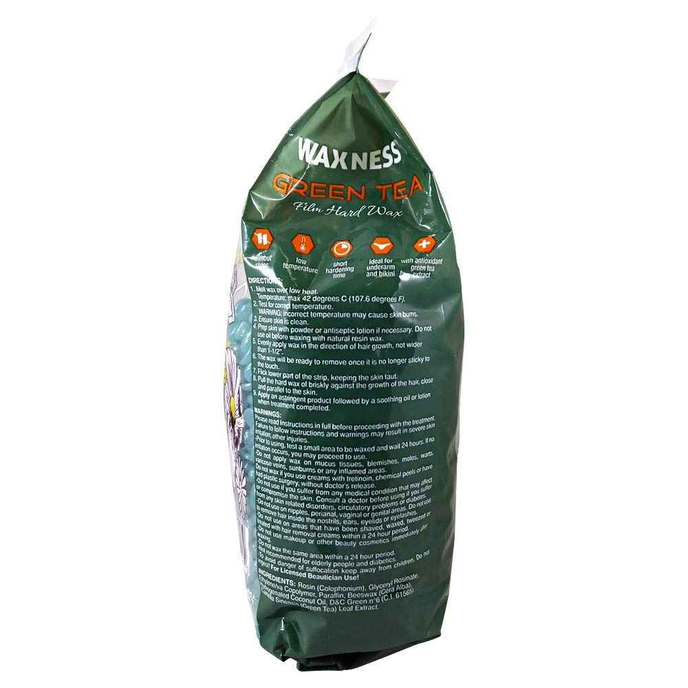 Waxness Wax Necessities Film Hard Wax Beads Green Tea 2.2 Pound