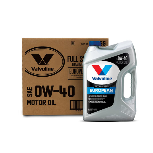 Valvoline European Vehicle Full Synthetic SAE 0W-40 Motor Oil 5 QT, Case of 3