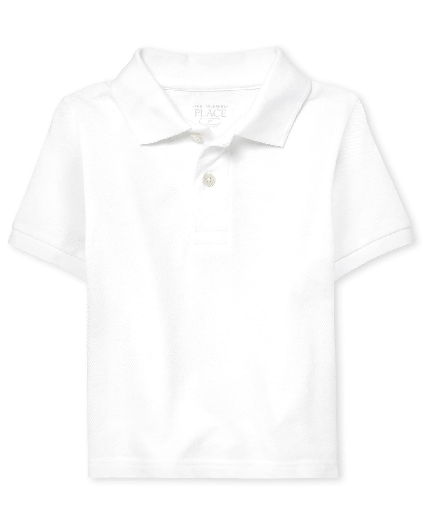 The Children's Place Baby Boys and Toddler Boys Short Sleeve Pique Polo, White, 6-9 MONTHS