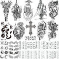 VERKSTAD Black Realistic Half Sleeve Temporary Tattoos (42 Sheets)
