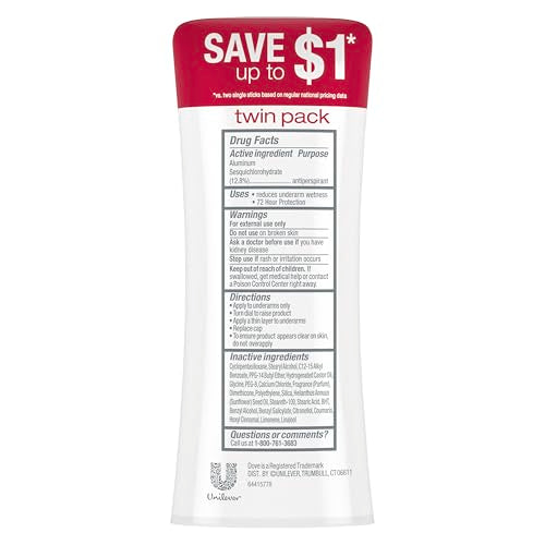 Dove Advanced Care Antiperspirant Deodorant for Women, 2.6 oz, 2-Pack