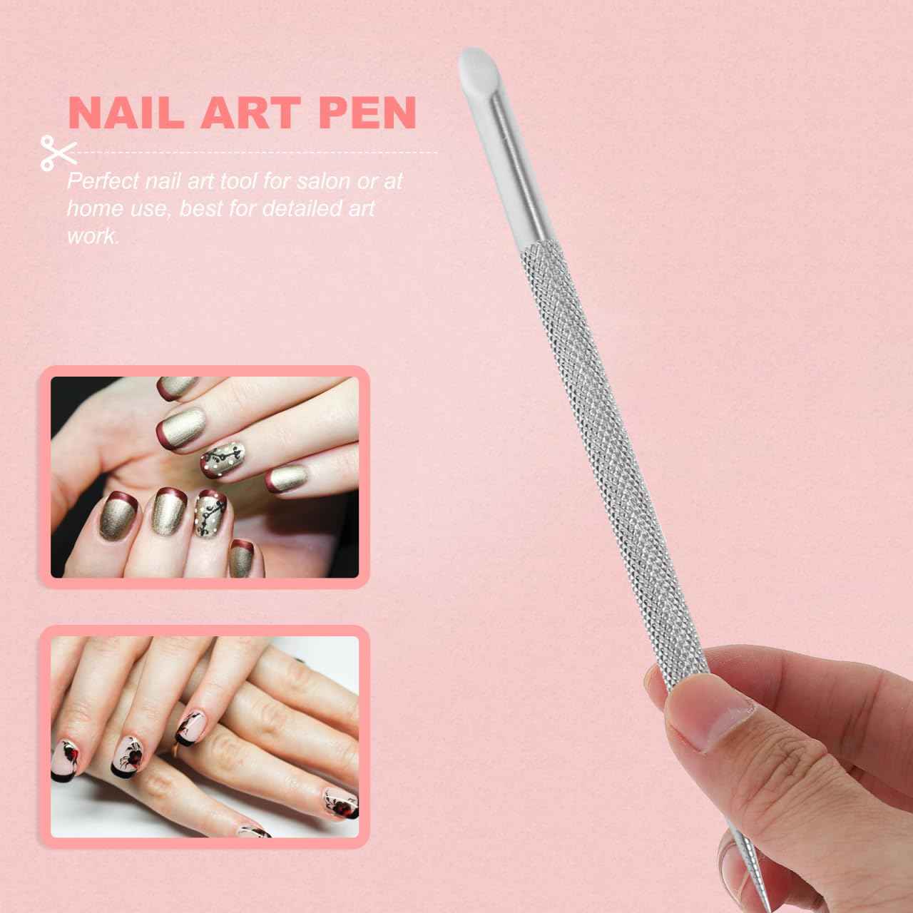 Luxshiny 2pcs Cuticle Pusher Tool Cuticle Remover Nail Polish Tools Stainless Steel Gel Fingernails Polish Peeler Manicure Tool Pedicure Cleaner For Fingernail Toenail