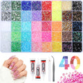 4mm Resin Rhinestones 40000Pcs Bedazzling Kit with Glue
