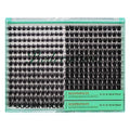 Bodermincer XXXL Tray 336PCS D Curl Cluster Lashes 10-12-14-16mm Mixed Length DIY Eyelashes Extension at Home (M01+M02 Mixed Length D Curl)