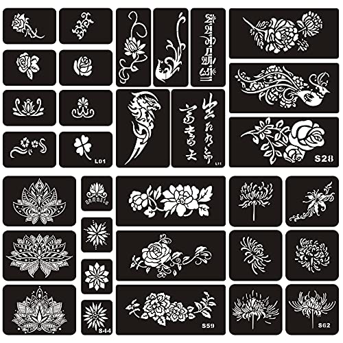 Henna Tattoo Stencil Kit, 6 Sheets 100+ Patterns
