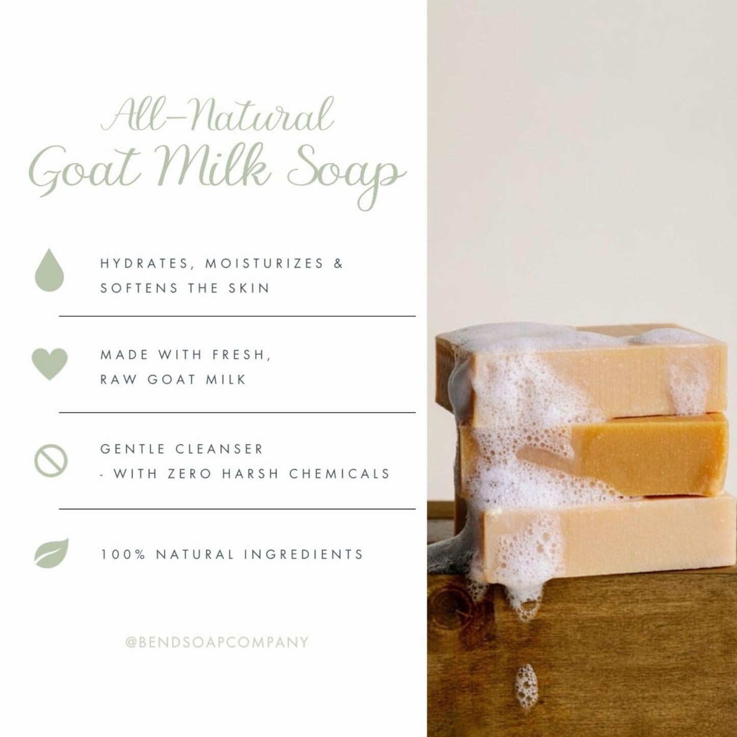 Goat Milk Soap – Natural Skin Care with Coconut & Olive Oil – Body & Hand Soap for Sensitive Skin & Eczema by Bend Soap Co., 4.5 oz, All Shield