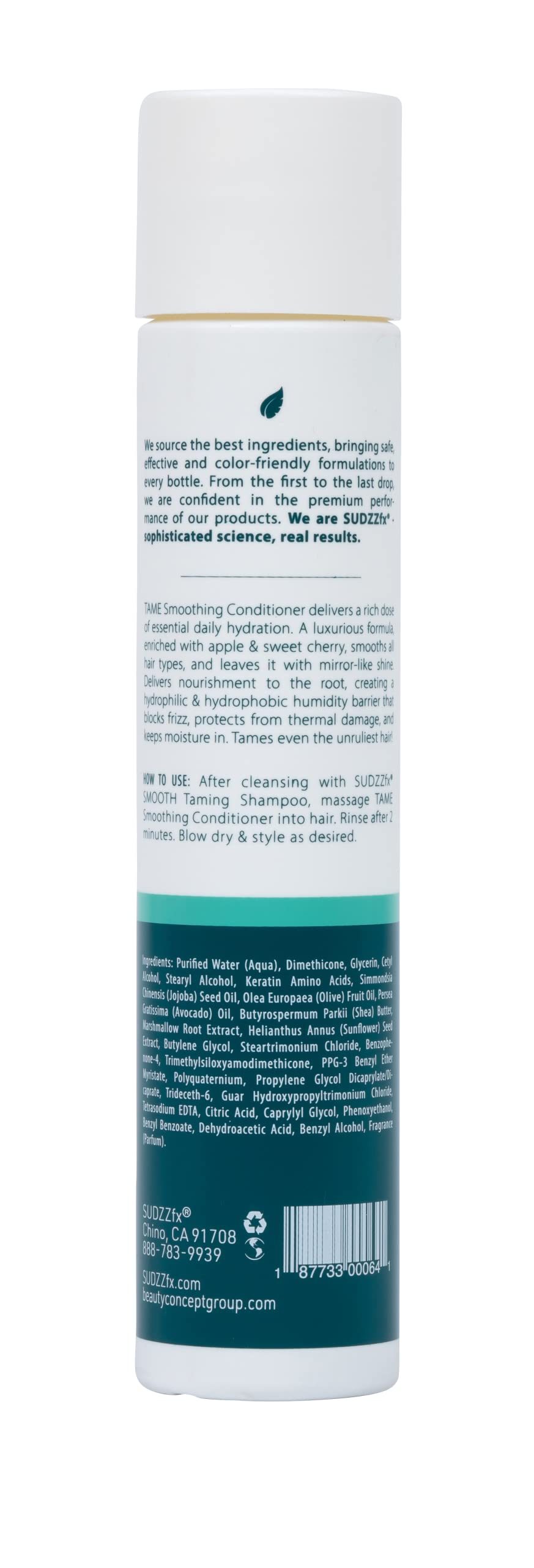 SUDZZFX TAME Smoothing Conditioner - Damaged Hair Treatment - Deep Conditioner for Hair Growth Sulfate-Free, Paraben Free, Color Safe, Frizz Hair Products - Conditioner for Dry Hair 10.1 Fl Oz