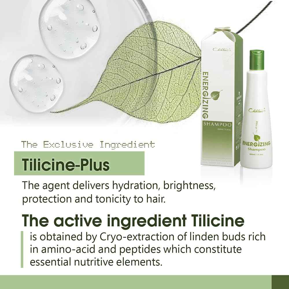 Chihtsai Energizing Shampoo (15.6oz/460ml) - Moisturize hair and Eliminate frizz and static