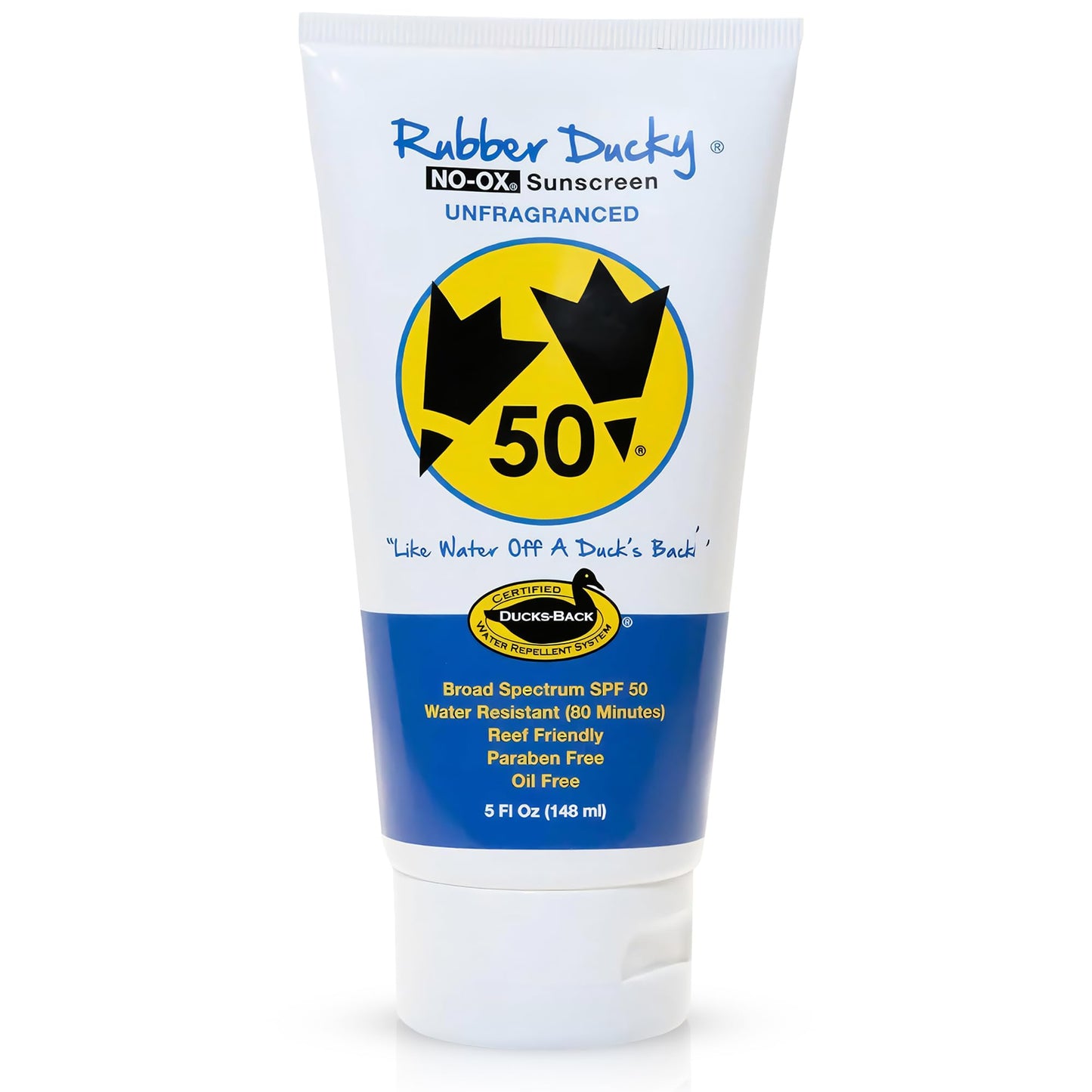 Rubber Ducky | Vitamin E Sunscreen with SPF 50, Water-Resistant Sunscreen for Face and Body | Broad Spectrum Lotion, Oil-Free Moisturizing Sunscreen, Alternative for Moisturizing Sunblock (1 pc., 5oz)