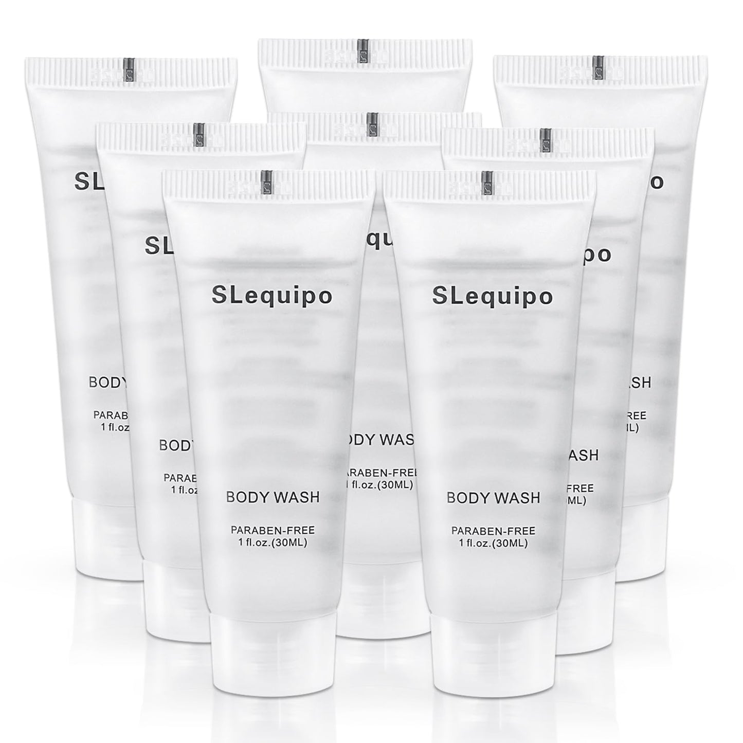 SLequipo Travel Size Body Wash (1 fl oz, 30 Pack), Refreshing Hotel Body Wash, Mini and Small Size Guest Hotel Toiletries in Bulk