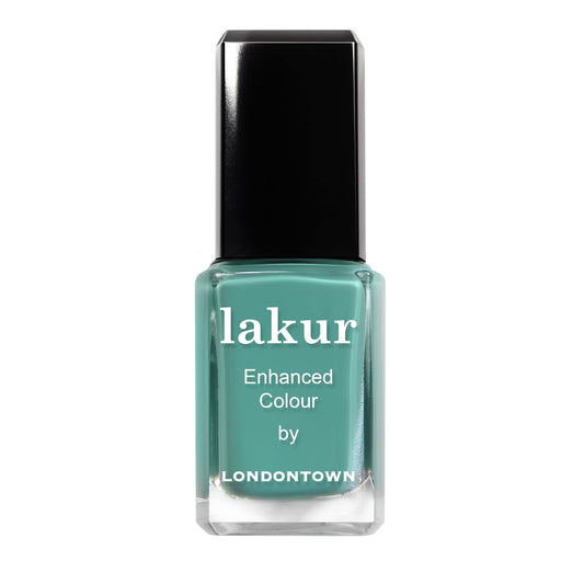 LONDONTOWN Aquamarine Blue Glossy Nail Polish, Tropic lakur, Vegan Chip-Resistant Long-Lasting Nail Lacquer, 40 fl oz