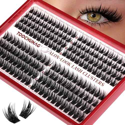 Manga Lash Clusters Volume Eyelash Clusters 192pcs Thick Cluster Eyelash Extensions 12-18mm Spiky Lash Extensions D-Curly Lashes Clusters Anime Individual Eyelashes DIY Cluster Lashes by TOOCHUNAG