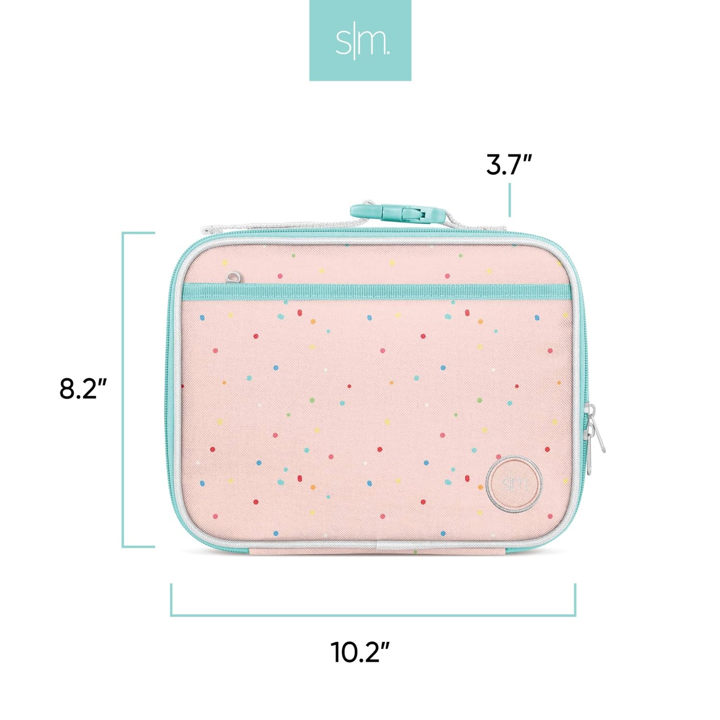 Simple Modern Kids Lunch Box for School | Reusable Insulated Lunch Bag for Toddler, Girl, and Boy | Meal Containers with Exterior & Interior Pockets | Hadley Collection | Rainbow Speckles