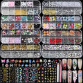Teenitor Nail Charms & Rhinestones Kit for Nail Art, 8 Boxes & Gems Set