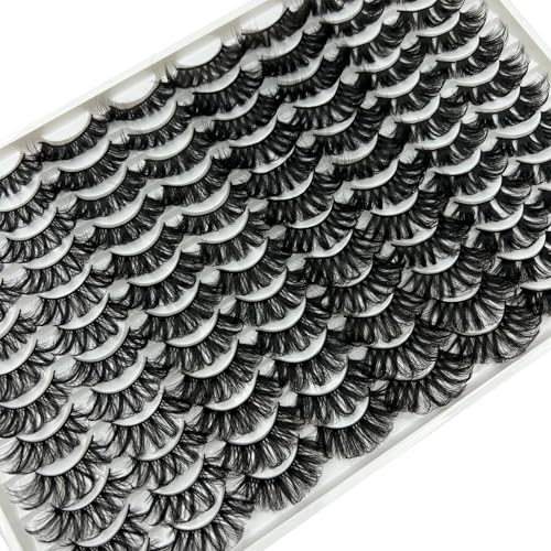 25MM Mink Lashes 48 Pairs Pack 25 mm False Eyelashes Long Dramatic 5D Full Volume Fake Eyelashes 4 Styles Wispy Curly Mink Eyelashes Wholesale, by TIMELABS