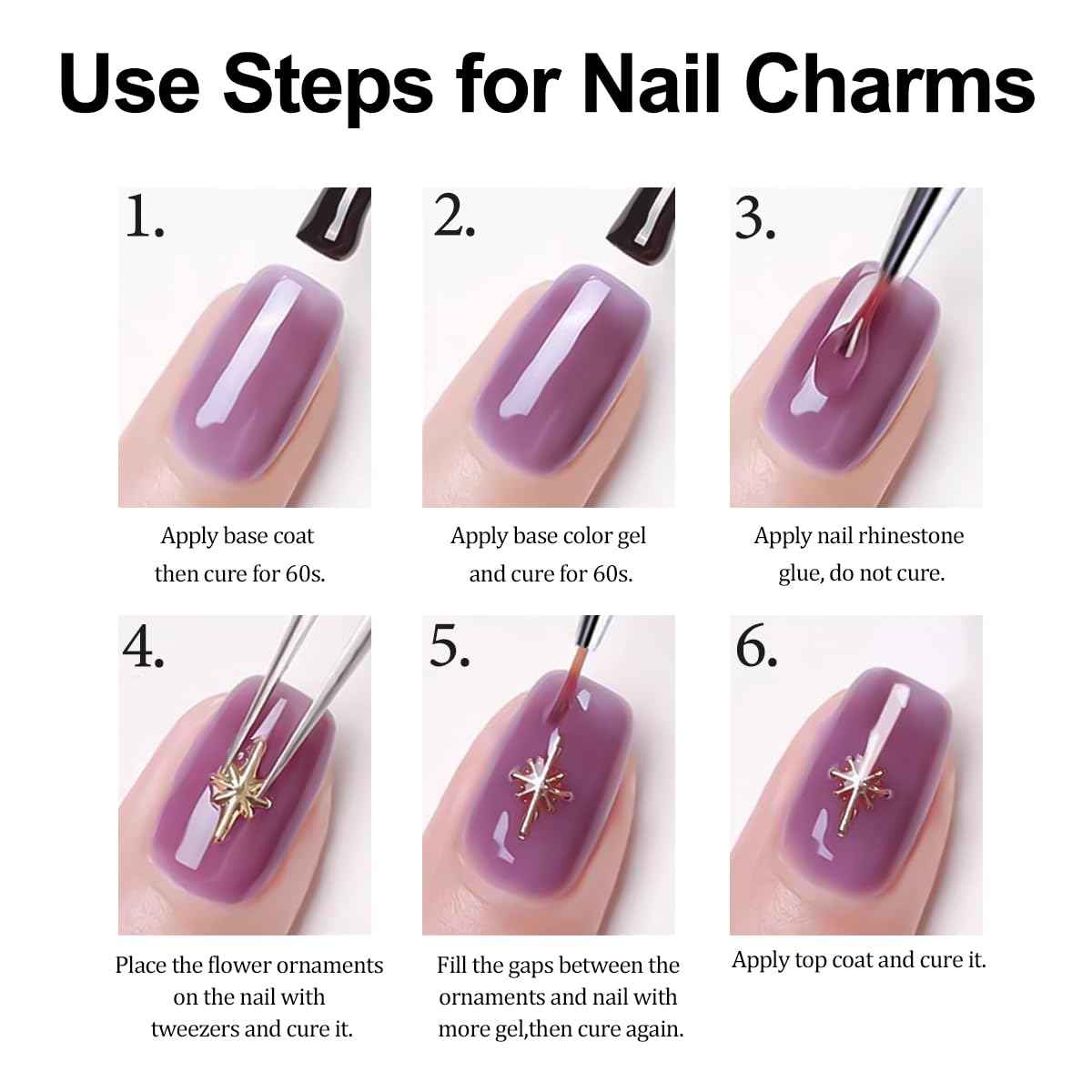 Star Moon Nail Charms for Nails Art 3D Gold Silver Starlight Cross Star Nail Rivet Studs Decoration Alloy Metallic Stars Accessories and Sugar Glitter Powder for Nails Manicure Craft DIY