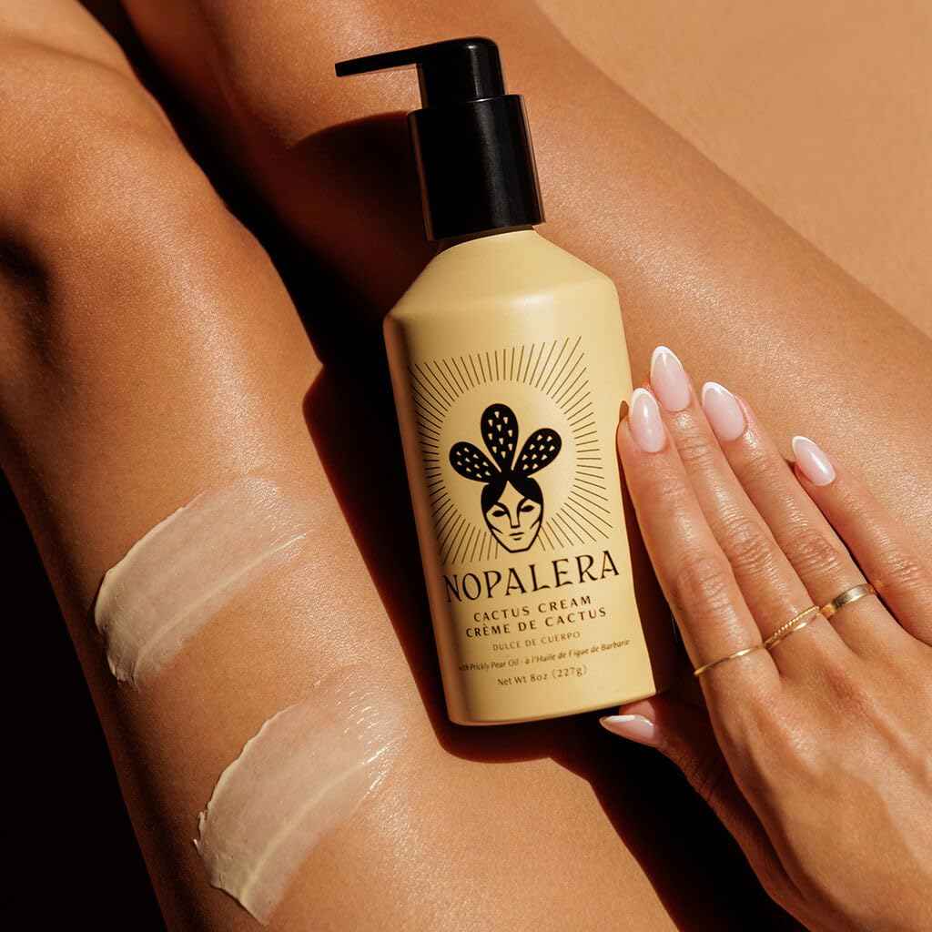 Nopalera Dulce de Cuerpo Cactus Cream - Moisturizing Body Lotion with Prickly Pear Oil, Amber, Citrus, and Warm Vanilla Fragrance, Vegan, 8 oz.