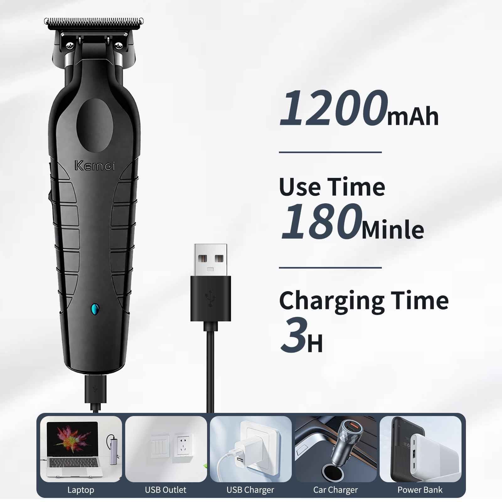 KEMEI 2299 Professional Hair Clippers for Men Professional - Cordless&Corded Barber Clippers for Hair Cutting & Grooming Rechargeable Beard Trimmer