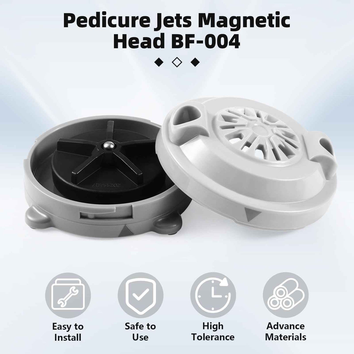 Yobfo Magnetic Jet Head BF-004 for LURACO Jet Motor Pedicure spa Tubs Chair,Contains Propeller and Cover, 4-pin