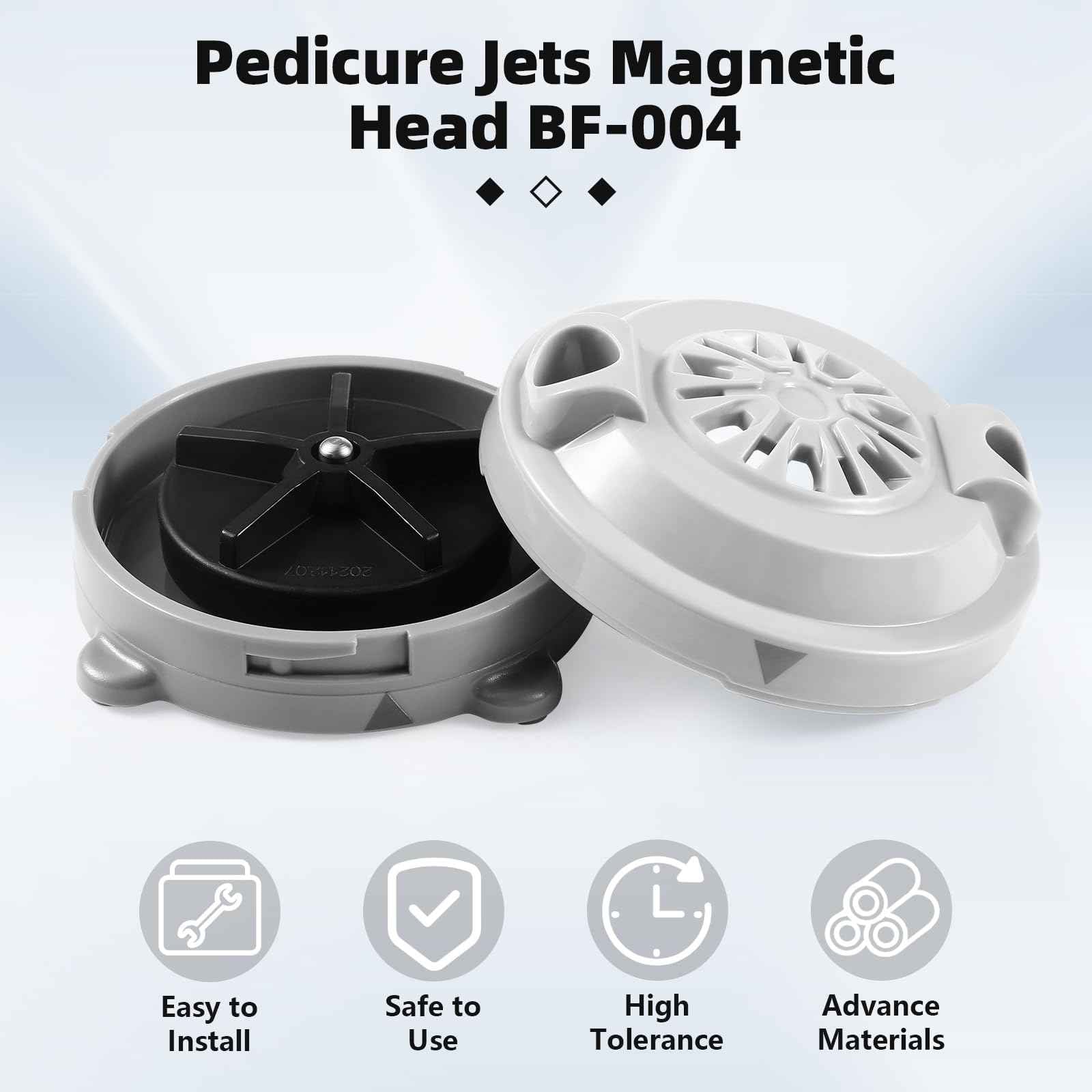 Yobfo Magnetic Jet Head BF-004 for LURACO Jet Motor Pedicure spa Tubs Chair,Contains Propeller and Cover, 4-pin