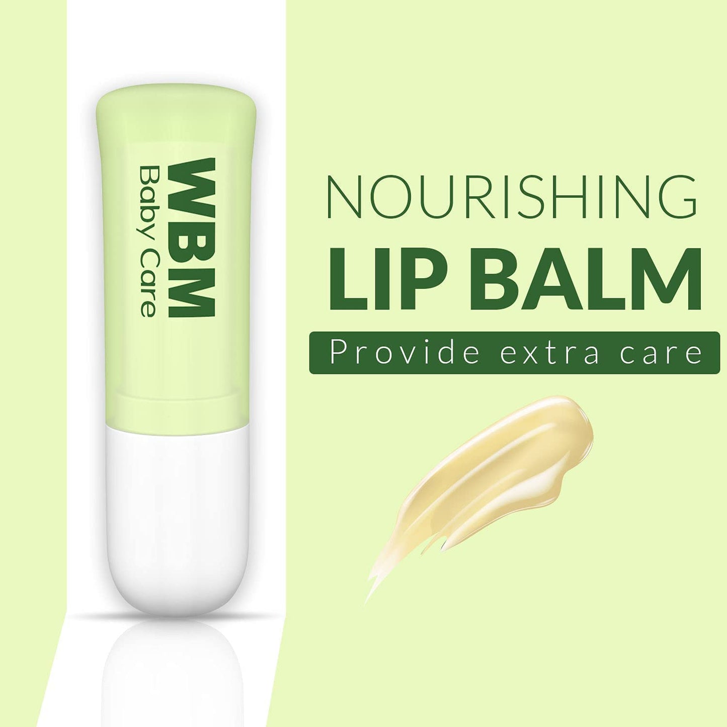 WBM Care Kids, Enrich with 100% Natural Ingredients, Provides Hydrating & Soothing Effect Organic Lip Balm, Pack of 6 (0.12 g Each)