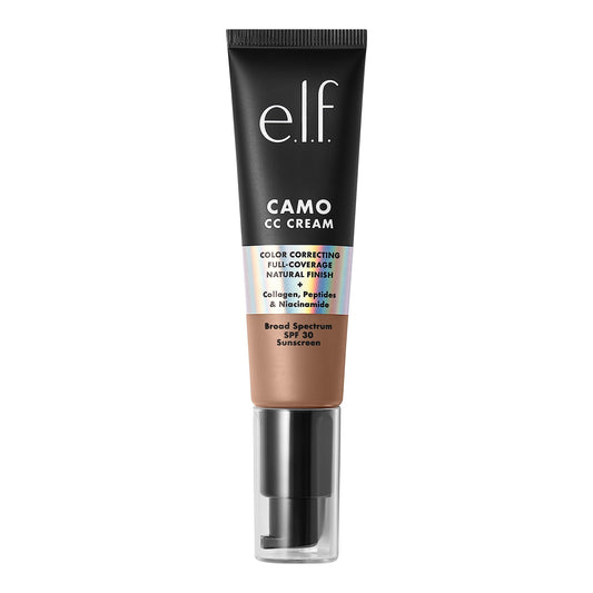 e.l.f. Camo CC Cream, Color Correcting Medium-To-Full Coverage Foundation with SPF 30, Tan 450 N, 1.05 Oz (30g)