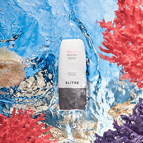 BLITHE Honest Sunscreen Gentle and Powerful UV Protection -Lightweight Korean sunscreen, pH 5.5 Balance and EWG Green-rated, with Probiotics, SPF 50+ PA++++ (1.69oz)