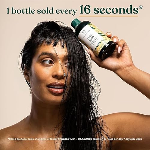 The Body Shop Ginger Scalp Care Shampoo, Dry, Flaky Scalp, With Ginger Root Essential Oil, Scalp Feels Soothed From Dryness, Vegan | 400 mL / 13.5 Oz